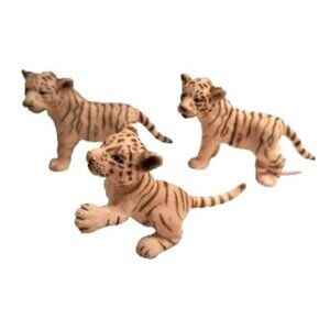 Schleich White Tiger Cub Figures 2007 Lot Cubs Standing Sitting Retired